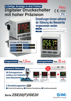 Digitaler Druckschalter mit hoher Pr&auml;zision