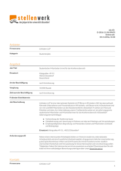 Studentischer Mitarbeiter (m/w) für den Konferenzbereich