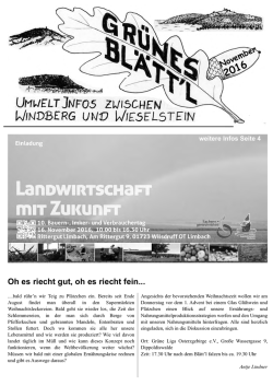 Gr&uuml;nes Bl&auml;tt`l November 2016 - Gr&uuml;ne Liga Osterzgebirge eV