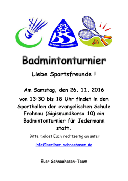 Liebe Sportsfreunde - Die Berliner Schneehasen eV