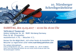 Einladung  - Nürnberger KAWECO Schreibgerätebörse