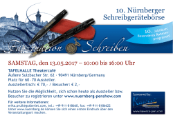 Einladung  - N&uuml;rnberger KAWECO Schreibger&auml;teb&ouml;rse