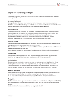 Logocheck &ndash; Kriterien guter Logos