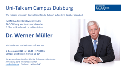Uni-Talk am Campus Duisburg