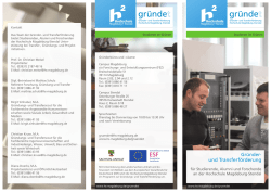 Gründer- und Transferförderung - Hochschule Magdeburg