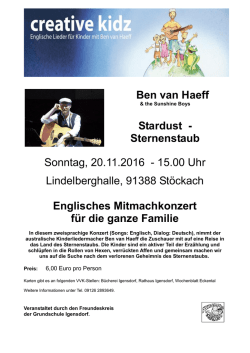 Ben van Haeff Stardust - Sternenstaub Sonntag