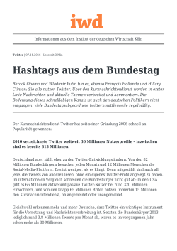 Hashtags aus dem Bundestag