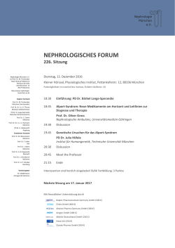 nephrologisches forum - Nephrologie München eV