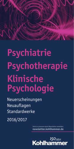 Psychiatrie Psychotherapie Klinische Psychologie