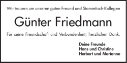 G&uuml;nter Friedmann