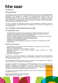 eine/n Projektleiter/-in Open Educational Resources (OER).
