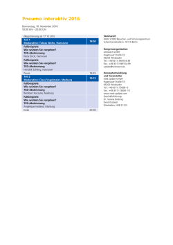 Programm Berlin - Pneumo Update 2016