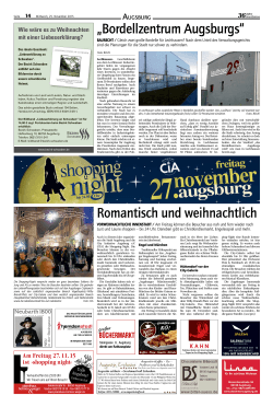 Romantisch und weihnachtlich - Mediadaten – StadtZeitung Augsburg