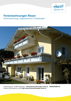 Ferienwohnungen Risser in Seeboden