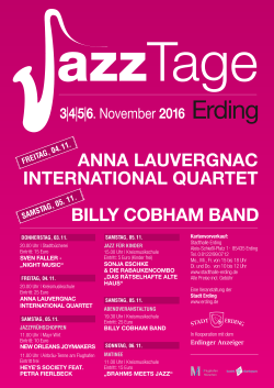 Jazz-Tage 2016 - Plakat A 1
