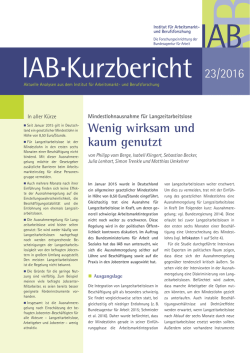 IAB-Kurzbericht 23/2016