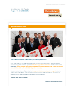 Newsletter der CDU-Fraktion im Landtag Brandenburg