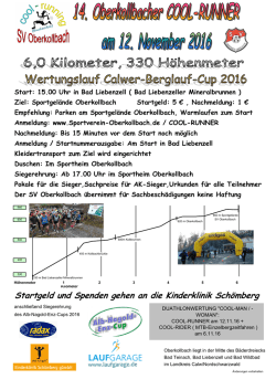 Ausschreibung - Aktuelles Sportverein Oberkollbach
