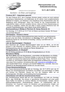 Pfarrnachrichten 2016-11-12
