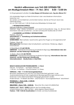 Herzlich willkommen zum TAG DER OFFENEN T&Uuml;R am
