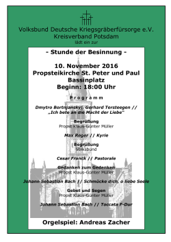 10. November 2016 Propsteikirche St
