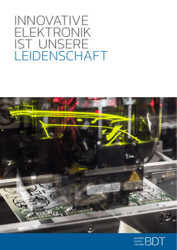 Imagebrosch&uuml;re - Elektronik von BDT