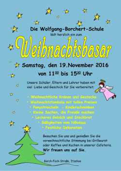einladung-weihnachtsbasar-2016 - Wolfgang-Borchert