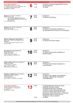 Gottesdienstordnung 23.10.2016