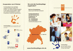 Broschüre Familienpflege - Sozialstation Munderkingen