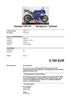 Detailansicht Yamaha YZF-R1 €,€* Akrapovic * Extras!