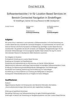 in f&uuml;r Location Based Services im Bereich Connected