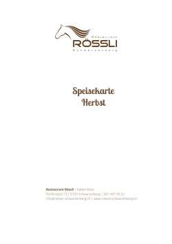Winterkarte - Restaurant Rössli