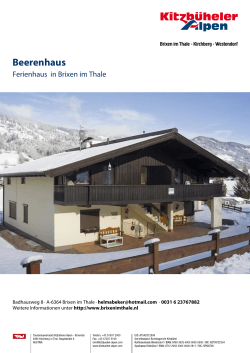 Beerenhaus in Brixen im Thale