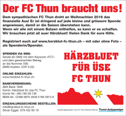 Der FC Thun braucht uns!