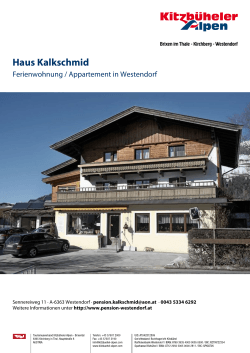 Haus Kalkschmid in Westendorf