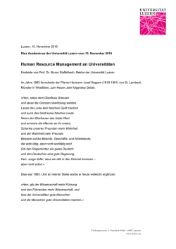 Human Resource Management an Universit&auml;ten