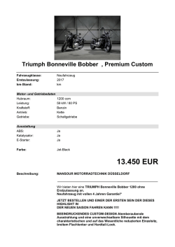 Detailansicht Triumph Bonneville Bobber €,€Premium