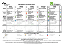 Speiseplan Mitarbeitercasino