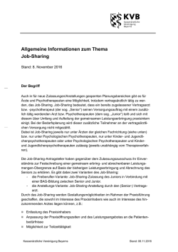 Job-Sharing - Kassen&auml;rztliche Vereinigung Bayerns