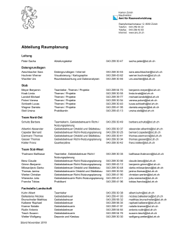 Abteilung Raumplanung - Amt für Raumentwicklung