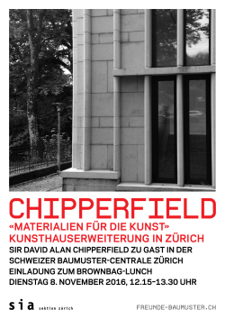 KONZEPT Chipperfield Flyer - Internetseite der Schweizer