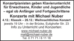 Konzerte mit Michael Nuber