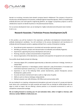Research Associate / Technician Process Development (m/f)