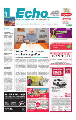 Herbert Thater hat noch eine Rechnung offen FRANCESCO