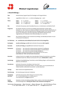 Windsurf Jugencamp :: Anmeldung