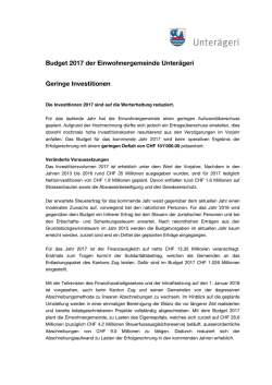 Infos - Gemeinde Unter&auml;geri