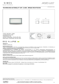 technisches datenblatt art. s.4506 - brique rechteckig