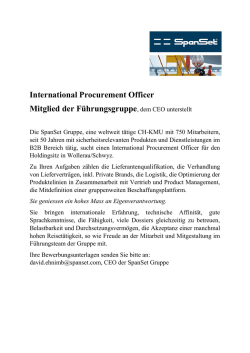 International Procurement Officer Mitglied der