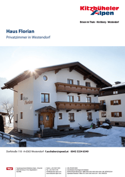 Haus Florian in Westendorf