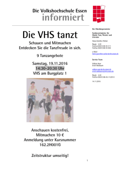Die Volkshochschule Essen informiert